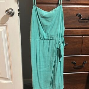 Elegant Teal Sleeveless Dress